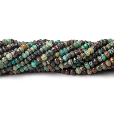 3mm Azurite faceted rondelle beads 13 inch 145 pieces (ONLINE ORDER ONLY)