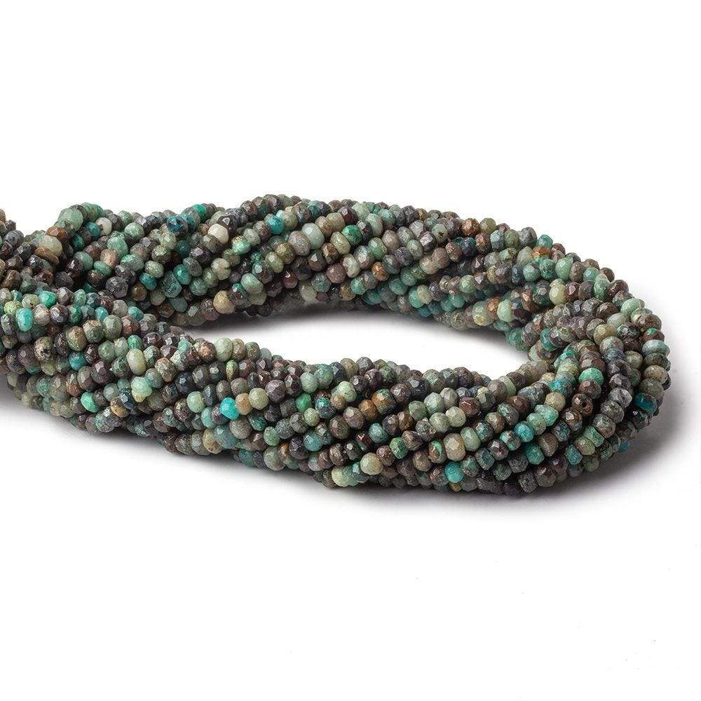 3mm Azurite faceted rondelle beads 13 inch 145 pieces (ONLINE ORDER ONLY)