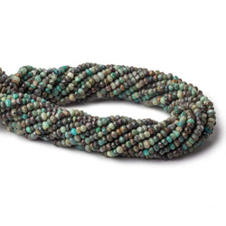 3mm Azurite faceted rondelle beads 13 inch 145 pieces (ONLINE ORDER ONLY)