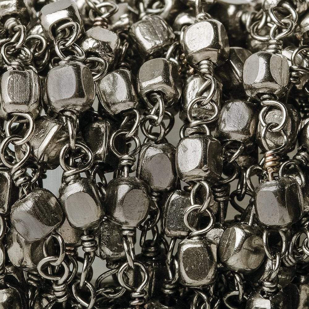 3mm Black Gold plated Cube Black Gold plated Chain by the foot (ONLINE ORDER ONLY)