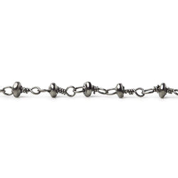 3mm Black Gold plated rondelle Black Gold plated Hand Wrapped Chain (ONLINE ORDER ONLY)