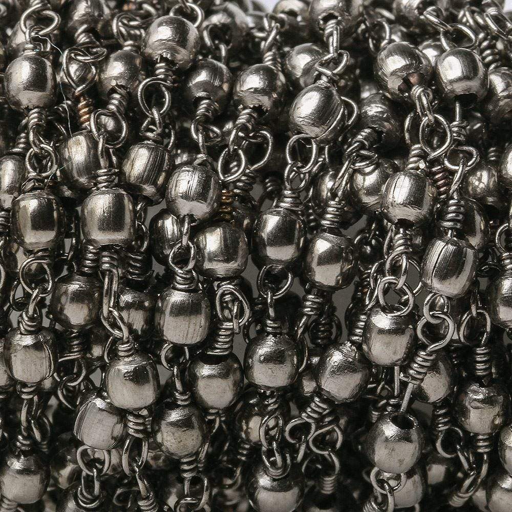 3mm Black Gold plated Round Black Gold plated Hand Wrapped Chain (ONLINE ORDER ONLY)
