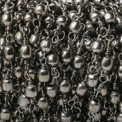 3mm Black Gold plated Round Black Gold plated Hand Wrapped Chain (ONLINE ORDER ONLY)