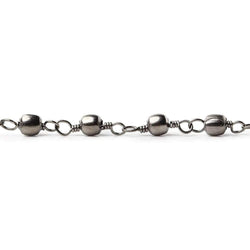 3mm Black Gold plated Round Black Gold plated Hand Wrapped Chain (ONLINE ORDER ONLY)