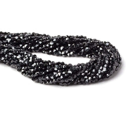 3mm Black Spinel Faceted Coin Beads 14.5 inch 111 pieces (ONLINE ORDER ONLY)