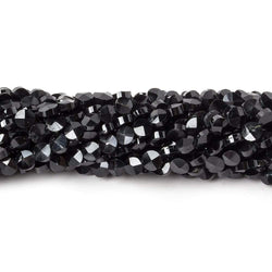 3mm Black Spinel Faceted Coin Beads 14.5 inch 111 pieces (ONLINE ORDER ONLY)
