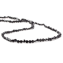 3mm Black Spinel Faceted Coin Beads 14.5 inch 111 pieces (ONLINE ORDER ONLY)