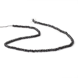 3mm Black Spinel Faceted Rondelle Beads 13.5 inch 150 pieces (ONLINE ORDER ONLY)