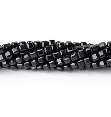 2.5mm Black Spinel Micro Faceted Cube Beads 12.5 inch 106 pieces (ONLINE ORDER ONLY)
