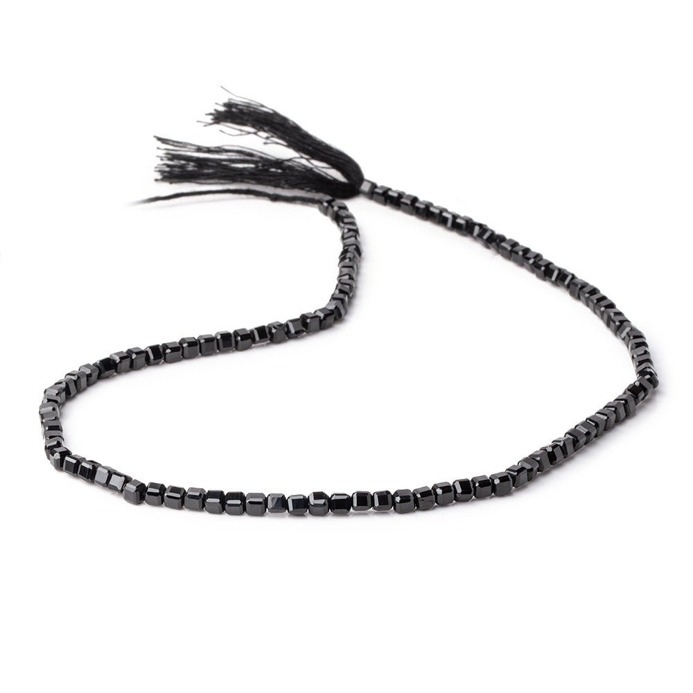 2.5mm Black Spinel Micro Faceted Cube Beads 12.5 inch 106 pieces (ONLINE ORDER ONLY)