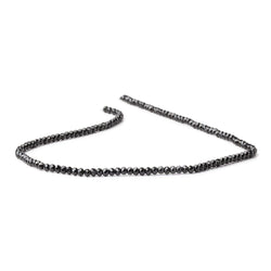 3mm Black Spinel Micro Faceted Rondelles 12.5 inch 130 Beads AAA (ONLINE ORDER ONLY)