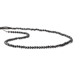 3mm Black Spinel micro faceted round beads 13 inch 110 beads (ONLINE ORDER ONLY)