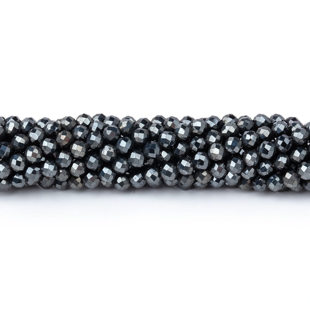 3mm Blue Grey Mystic Black Spinel Micro faceted rounds 13 inch 128 beads (ONLINE ORDER ONLY)