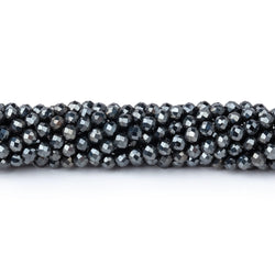 3mm Blue Grey Mystic Black Spinel Micro faceted rounds 13 inch 128 beads (ONLINE ORDER ONLY)