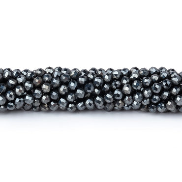 3mm Blue Grey Mystic Black Spinel Micro faceted rounds 13 inch 128 beads (ONLINE ORDER ONLY)