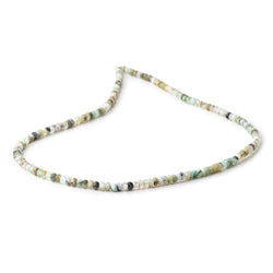 3mm Blue Peruvian Opal Micro Faceted Rondelle Beads 15.75 inch 180 pieces AA (ONLINE ORDER ONLY)