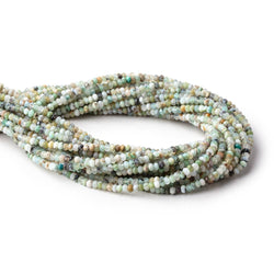3mm Blue Peruvian Opal Micro Faceted Rondelle Beads 15.75 inch 180 pieces AA (ONLINE ORDER ONLY)