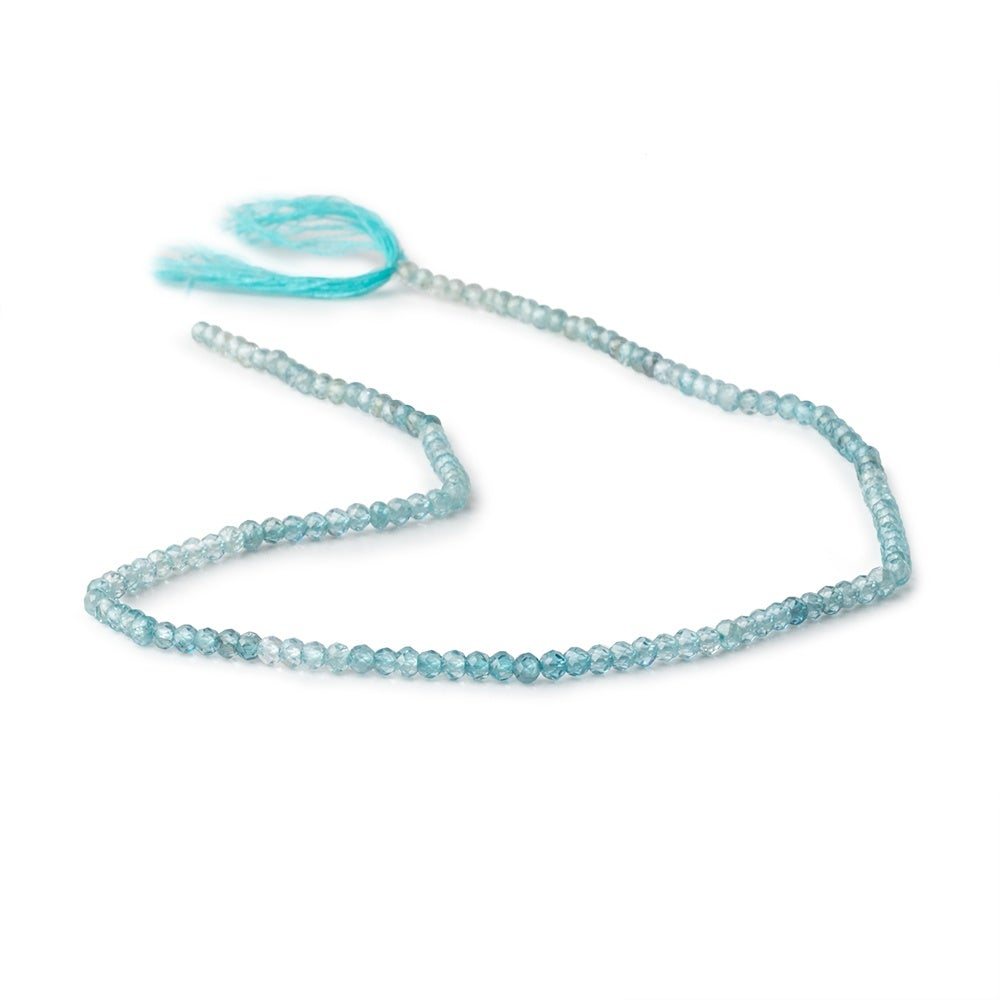 3mm Blue Zircon Micro Faceted Rondelle Beads 13 inch 130 pieces AA (ONLINE ORDER ONLY)