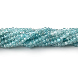 3mm Blue Zircon Micro Faceted Rondelle Beads 13 inch 130 pieces AA (ONLINE ORDER ONLY)