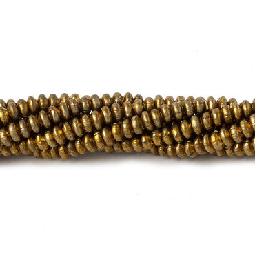 3mm Brass Disc Beads 8 inch 135 pieces (ONLINE ORDER ONLY)
