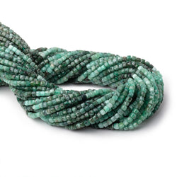 3mm Brazilian Emerald Micro Faceted Cube Beads 12.5 inch 108 pieces A (ONLINE ORDER ONLY)
