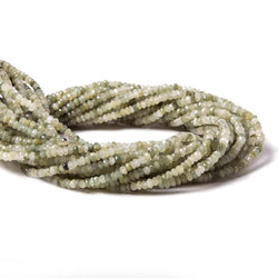 3mm Cat's Eye Green Quartz faceted rondelle 13 inch 175 beads (ONLINE ORDER ONLY)