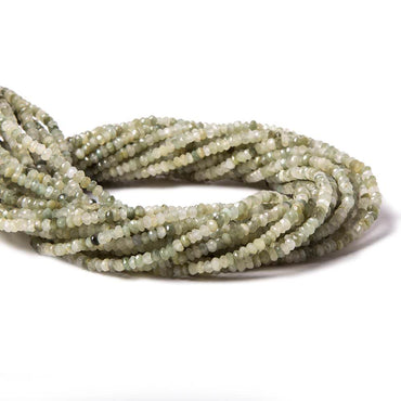 3mm Cat's Eye Green Quartz faceted rondelle 13 inch 175 beads (ONLINE ORDER ONLY)