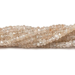 3mm Champagne Zircon faceted rondelle beads 13 inch 200 piece (ONLINE ORDER ONLY)