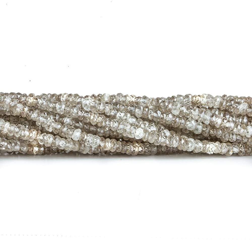 3mm Champagne Zircon Faceted Rondelle Beads 13.5 inch 200 beads (ONLINE ORDER ONLY)