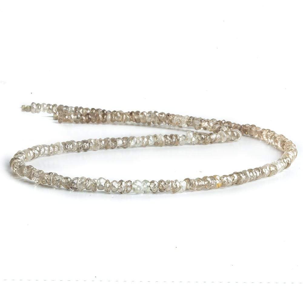 3mm Champagne Zircon Faceted Rondelle Beads 13.5 inch 200 beads (ONLINE ORDER ONLY)