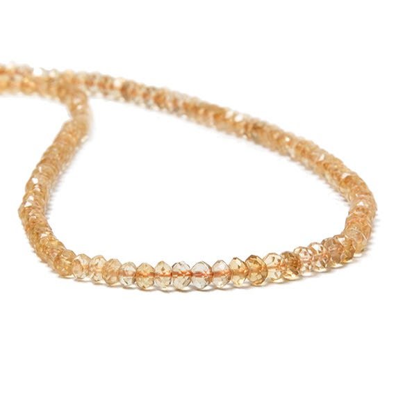 3mm Citrine faceted rondelle Beads 14.5 inch 134 pieces (ONLINE ORDER ONLY)