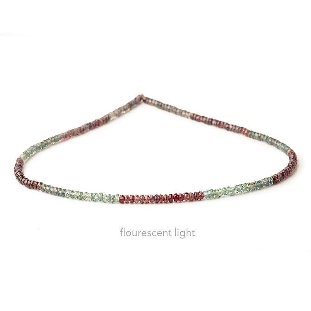 3mm Color Change Sapphire Faceted Rondelle Beads 14 inch 220 pieces (ONLINE ORDER ONLY)
