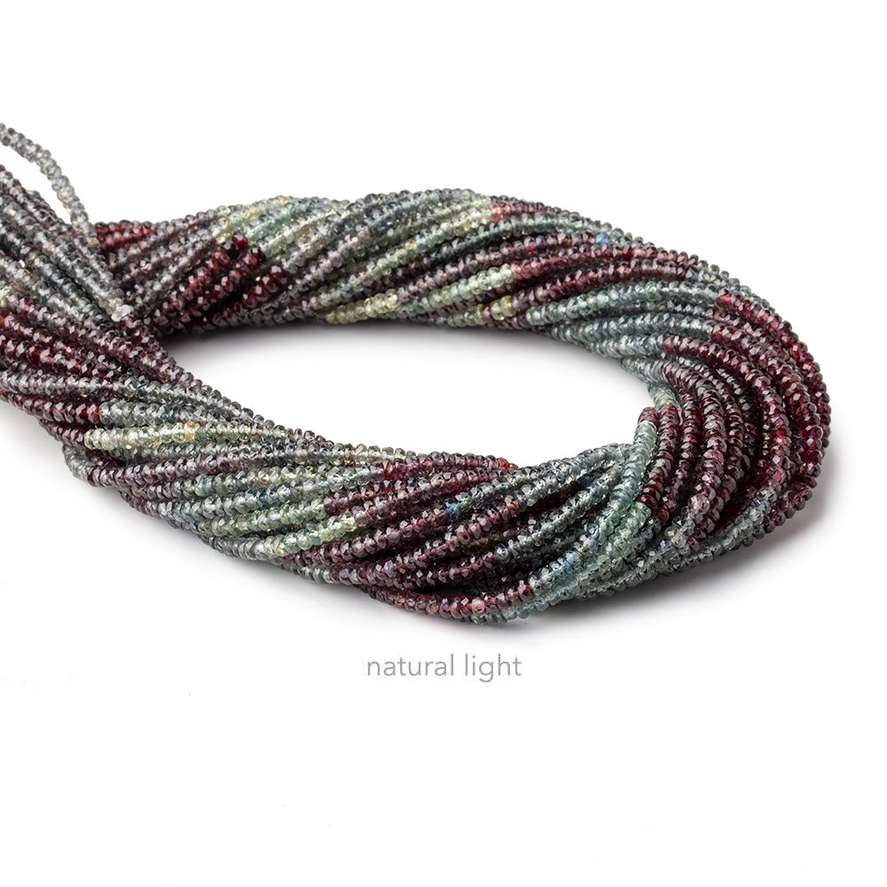 3mm Color Change Sapphire Faceted Rondelle Beads 14 inch 220 pieces (ONLINE ORDER ONLY)