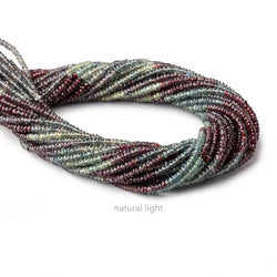 3mm Color Change Sapphire Faceted Rondelle Beads 14 inch 220 pieces (ONLINE ORDER ONLY)
