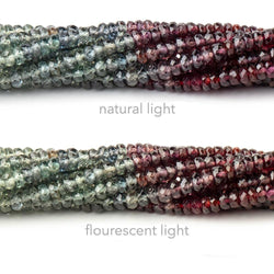 3mm Color Change Sapphire Faceted Rondelle Beads 14 inch 220 pieces (ONLINE ORDER ONLY)
