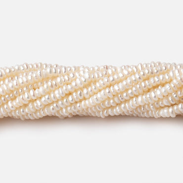 3mm Cream Center Drill Button Freshwater Pearls 15 inch 275 pieces (ONLINE ORDER ONLY)