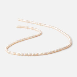 3mm Cream Center Drilled Button Freshwater Pearls 15 inch 160 pieces AA (ONLINE ORDER ONLY)