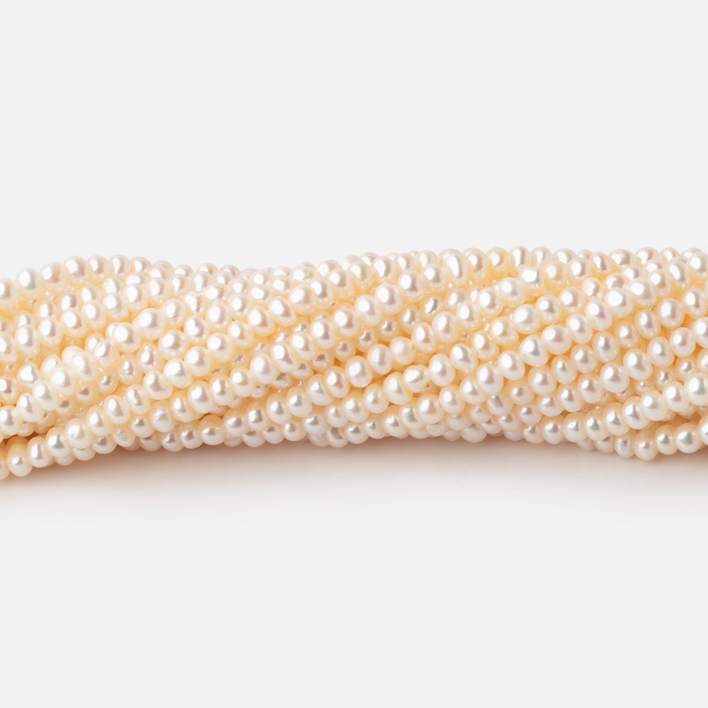 3mm Creamy White Off Round Freshwater Pearls 15 inch 168 pieces (ONLINE ORDER ONLY)