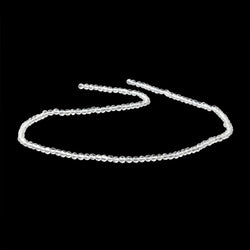 3mm Crystal Quartz Faceted Round Beads 13.75 inch 145 pieces (ONLINE ORDER ONLY)