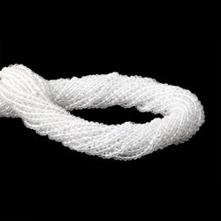 3mm Crystal Quartz Faceted Round Beads 13.75 inch 145 pieces (ONLINE ORDER ONLY)