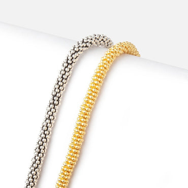 3mm Daisy Spacers with Sterling Silver Base 4 inch 78 Beads (ONLINE ORDER ONLY)