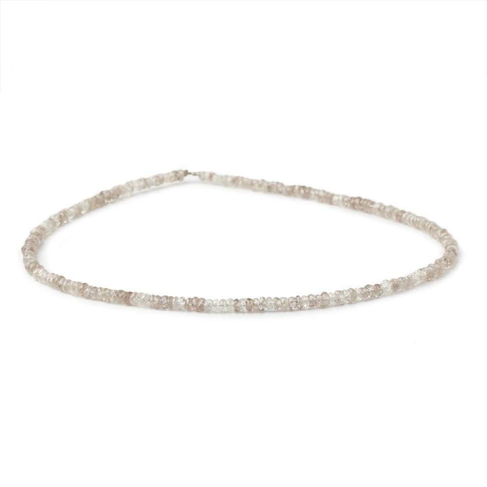 3mm Dark Champagne Zircon Faceted Rondelle 13.5 inch 212 Beads (ONLINE ORDER ONLY)