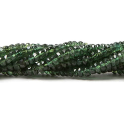3mm Dark Green Apatite faceted rondelle beads 14 inch 185 pieces (ONLINE ORDER ONLY)