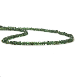 3mm Dark Green Apatite faceted rondelle beads 14 inch 185 pieces (ONLINE ORDER ONLY)