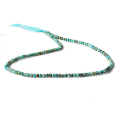 3mm Earthy Turquoise micro faceted rondelle beads 13 inch 145 pieces AA (ONLINE ORDER ONLY)