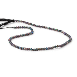 3mm Ethiopian Black Opal Micro Faceted Rondelle Beads 12.25 inch 130 pieces AA (ONLINE ORDER ONLY)