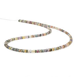 3mm Fancy Sapphire faceted rondelles 15 inch 251 beads AA Grade (ONLINE ORDER ONLY)