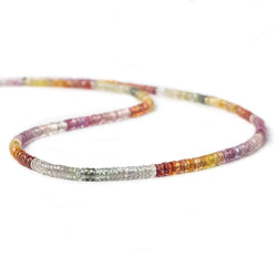 3mm Fancy Sapphire micro-faceted rondelle beads 16 inch 328 pcs AAA Grade (ONLINE ORDER ONLY)