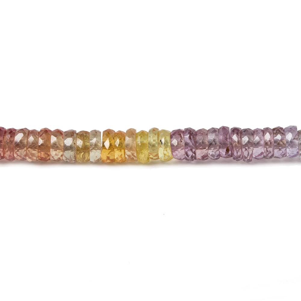 3mm Fancy Sapphire micro-faceted rondelle beads 16 inch 328 pcs AAA Grade (ONLINE ORDER ONLY)