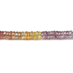 3mm Fancy Sapphire micro-faceted rondelle beads 16 inch 328 pcs AAA Grade (ONLINE ORDER ONLY)